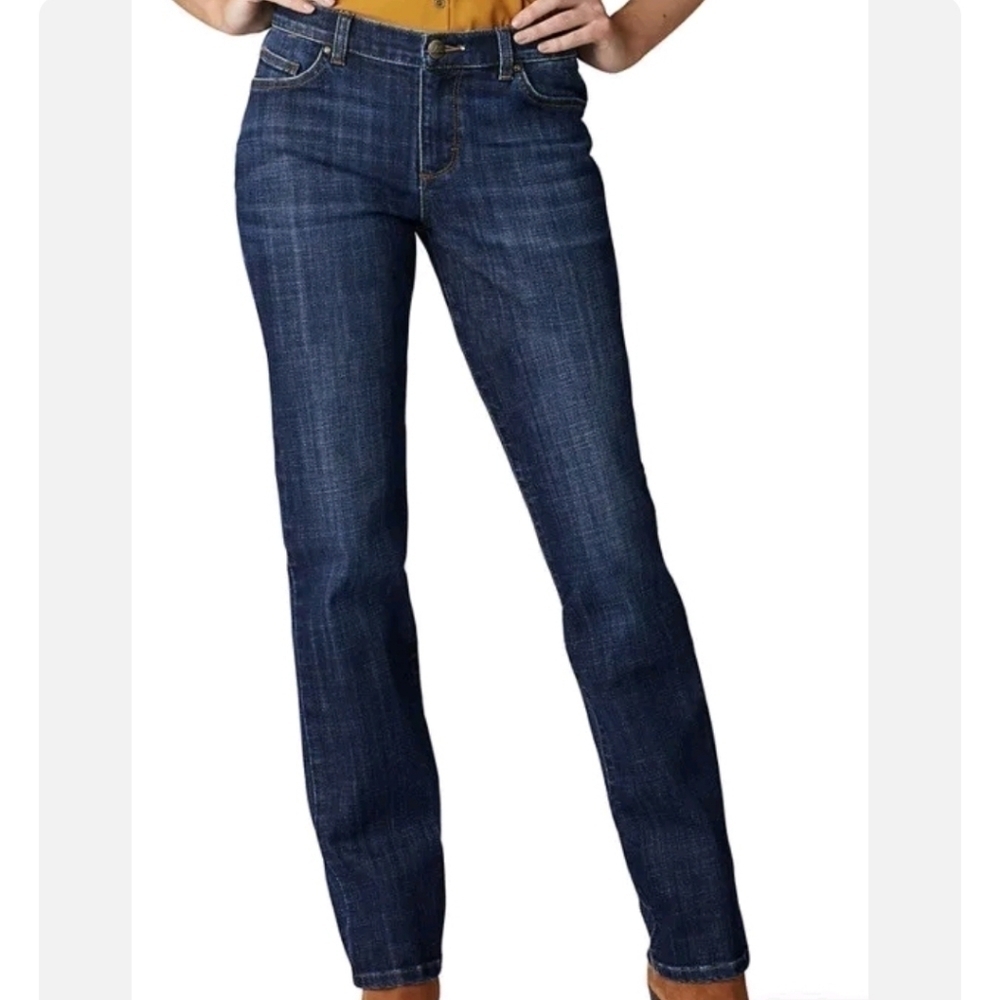 Lee Relaxed Fit Straight Leg Mid Rise Dark Wash Jeans 10l Nwt